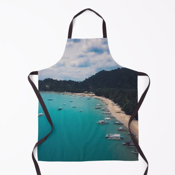 Item preview, Boats in the turquoise bay designed and sold by viknitov.