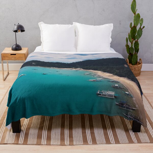 Item preview, Boats in the turquoise bay designed and sold by viknitov.