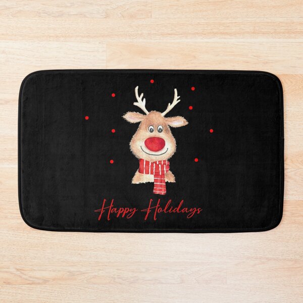 Item preview, Happy holidays rudolph reindeer in watercolor designed and sold by latiendadearyam.