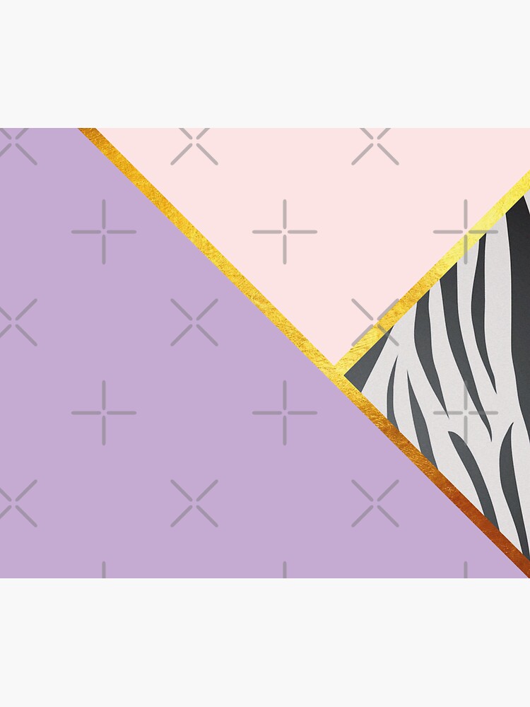 Abstract zebra print, color blocking lila by ColorsHappiness