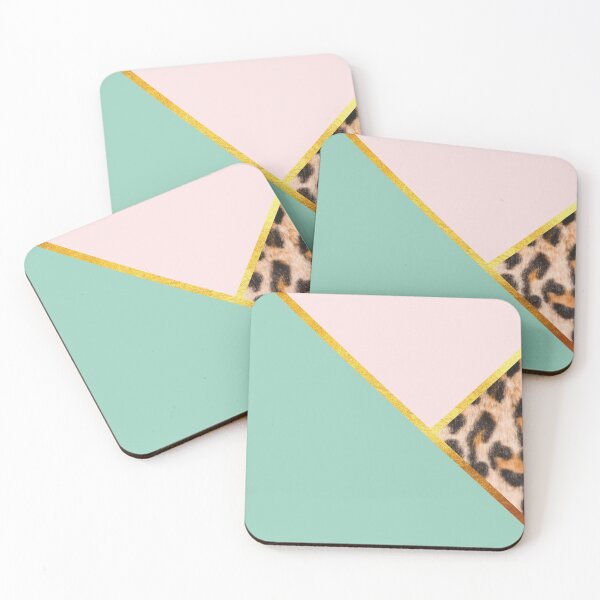 Item preview, Abstract leopard print, color blocking green designed and sold by ColorsHappiness.
