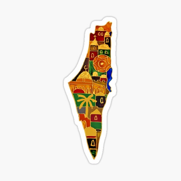 "Jerusalem Landmarks Map" Sticker For Sale By Muniralawi | Redbubble