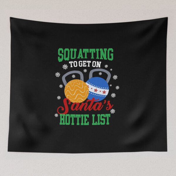Item preview, Squatting To Get On Santa'sHottie List - Bodybuilding Gift designed and sold by TheSpezialMug.