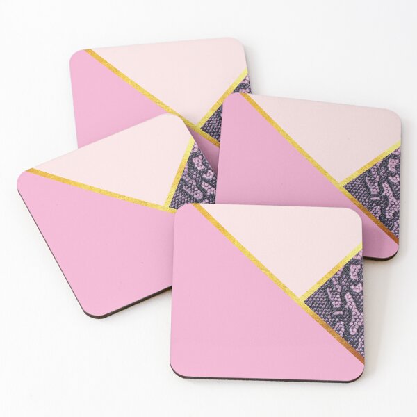 Item preview, Abstract snake print, color blocking pink designed and sold by ColorsHappiness.
