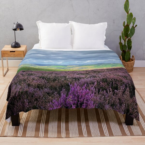 Item preview, A splash of purple looking over Lauder from Lauder Moor, Scottish Borders designed and sold by yourscotborders.