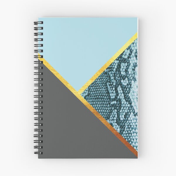 Item preview, Abstract snake print, color blocking blue, grey designed and sold by ColorsHappiness.