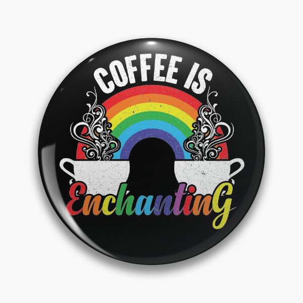 Item preview, Coffee Is Enchanting - Steaming Java Under The Rainbow designed and sold by GravitiTees.