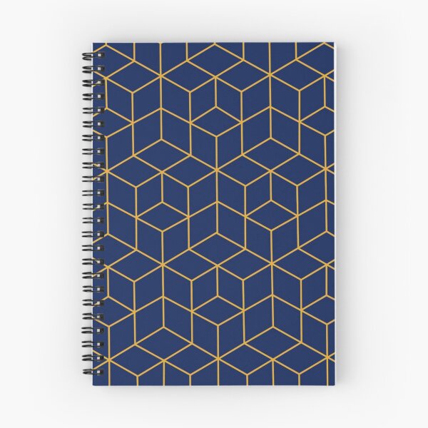 Item preview, Dark blue geometric gold lines pattern designed and sold by HR-the-Chemist.