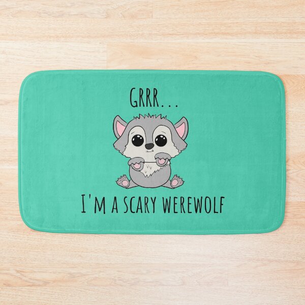 Item preview, Cute cartoon wolf. Grrr... I'm a scary werewolf designed and sold by FiddlesAndPho.