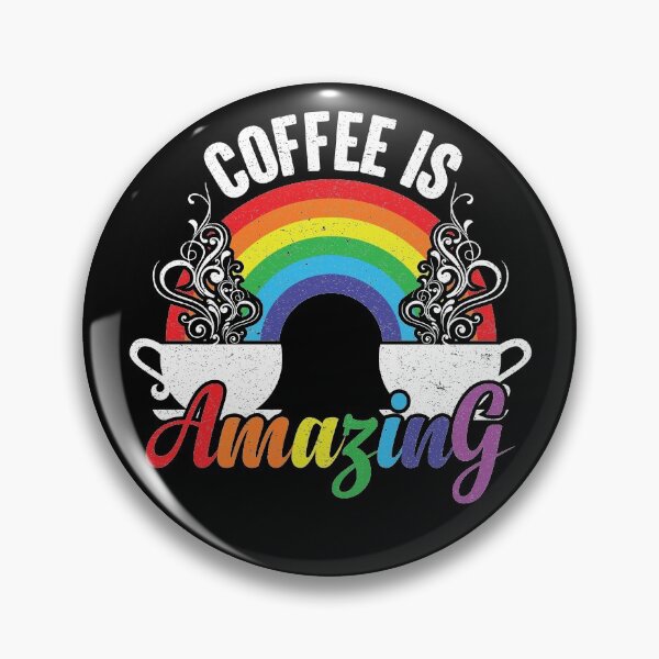 Item preview, Coffee Is Amazing - Steaming Java Under The Rainbow designed and sold by GravitiTees.