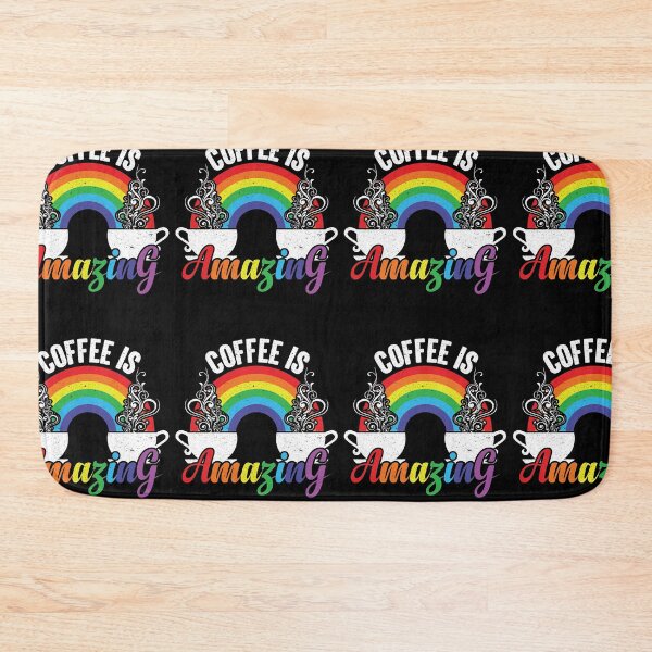 Item preview, Coffee Is Amazing - Steaming Java Under The Rainbow designed and sold by GravitiTees.