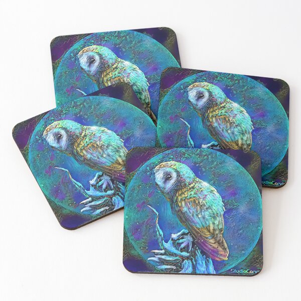 Item preview, Midnight owl painting designed and sold by StudioCorvid.