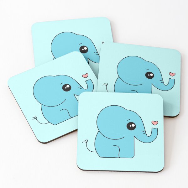Item preview, Cute blue baby elephant.  designed and sold by TashaVector.