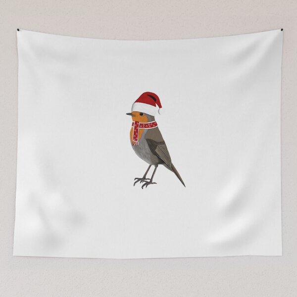 Item preview, Robin with Scarf and Hat Bird Cute Christmas Illustration designed and sold by jz-birds.