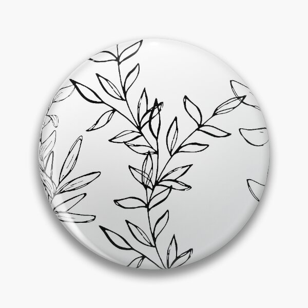 Item preview, Scandinavian Black and White Minimalist Plant Pattern designed and sold by A. P..