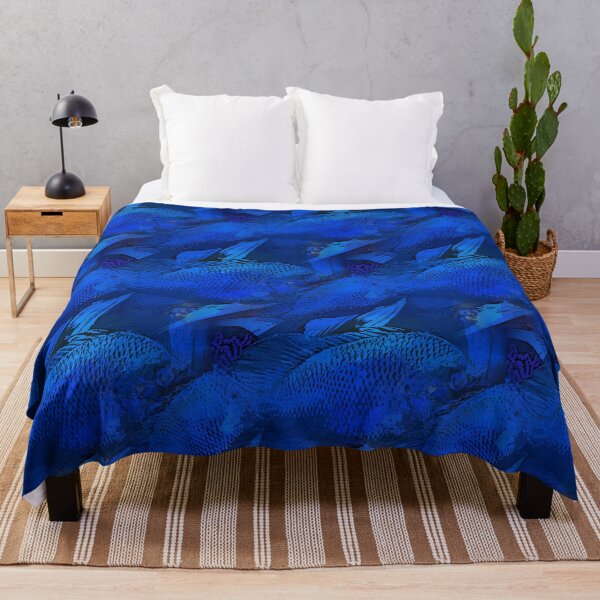 Aperçu de l'œuvre Modèle de poisson d'aquarium en bleu royal sans soudure créée et vendue par Nisuris.