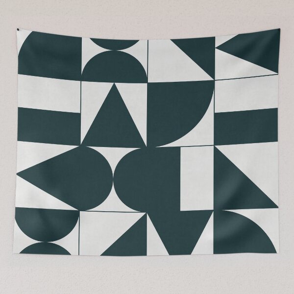 Item preview, My Favorite Geometric Patterns No.17 - Green Tinted Navy Blue designed and sold by Zoltan Ratko.