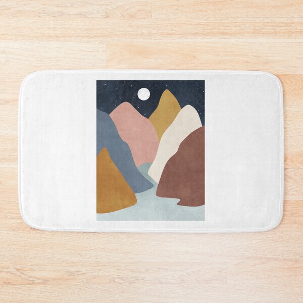 Item preview, Simple Minimal Abstract - Starry Night Sky - Mountain View - Centering and Finding Yourself in Nature - Reconnecting Yourself - Art Illustration designed and sold by seaniekai.