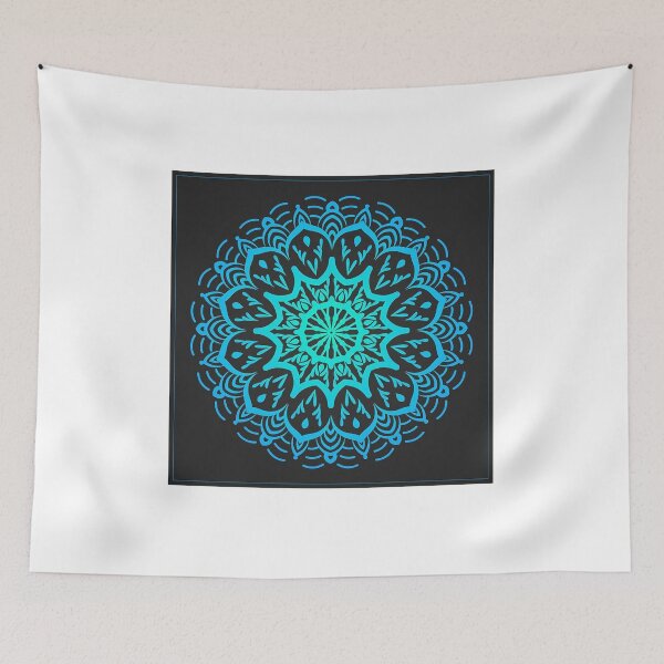 Item preview, Blue Gradient Luxury Decorative Mandala designed and sold by Ru-gallery.