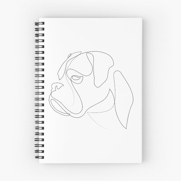 Artikelvorschau, Boxerhund - eine Strichzeichnung entworfen und verkauft von addillum.