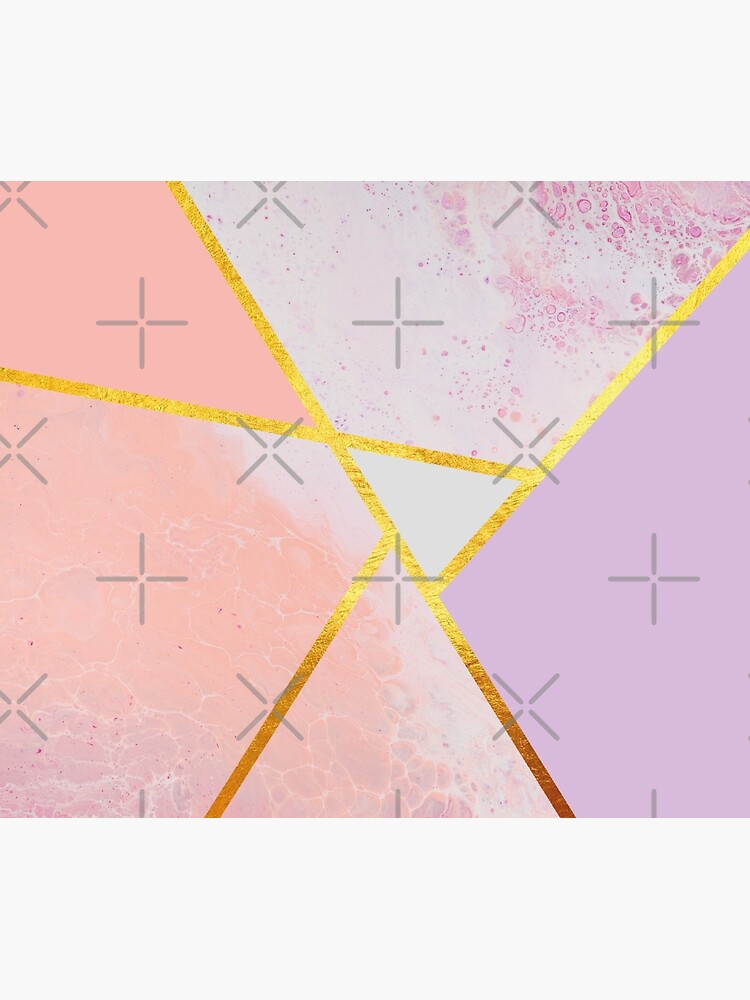 Abstract paint print, color blocking pink by ColorsHappiness