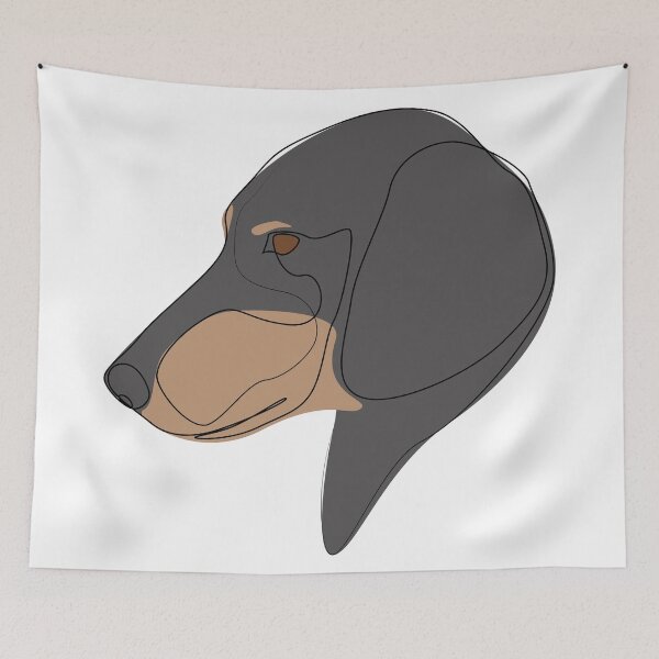 Item preview, Dachshund dog - c- one line drawing designed and sold by addillum.