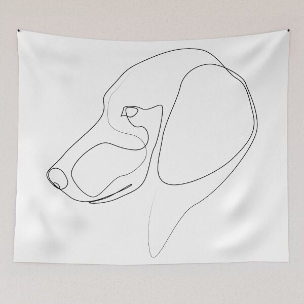 Item preview, Dachshund dog - one line drawing designed and sold by addillum.
