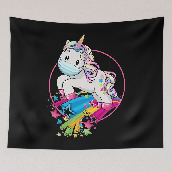 Item preview, Cute Rainbow Unicon Wearing Mask, Funny designed and sold by Poloy.