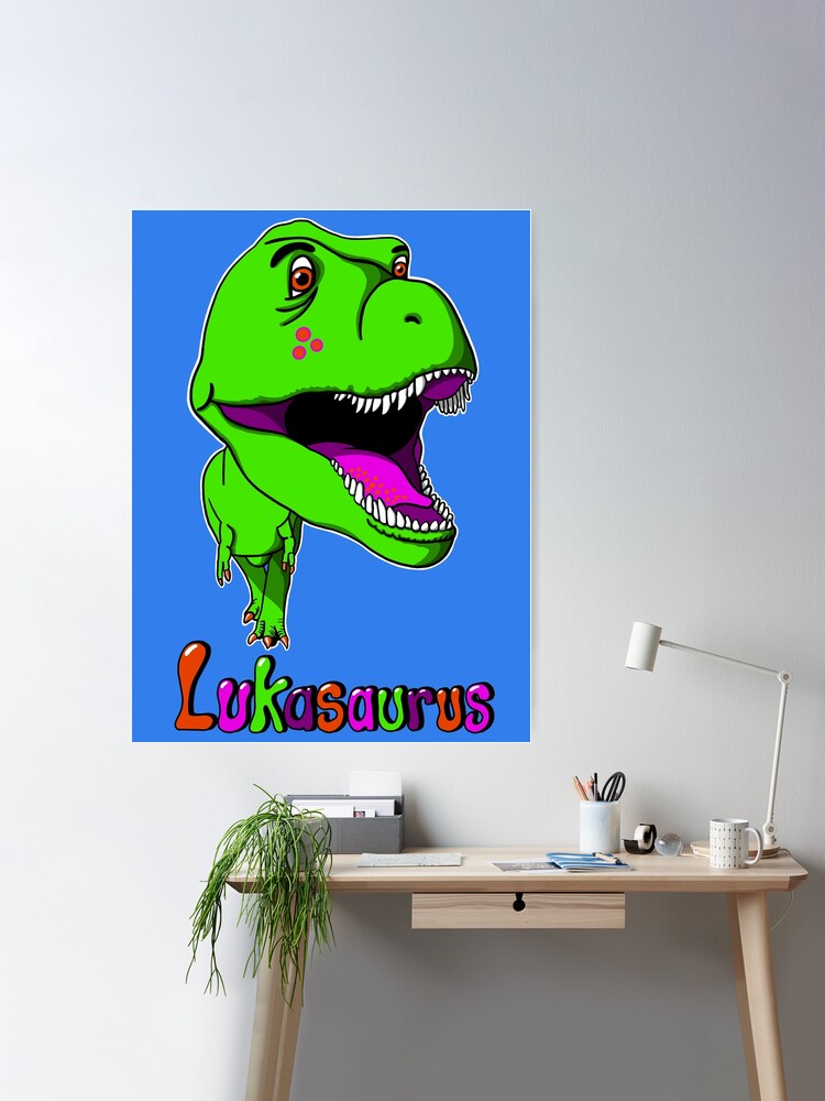 Sonnysaurus”, The Adventurous T-Rex Dinosaur Poster for Sale by  LiseHoltArt