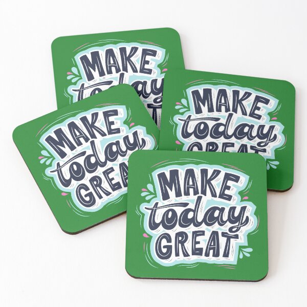 Item preview, MAKE TODAY GREAT - Light blue, Blue and Green designed and sold by OMdesign10.