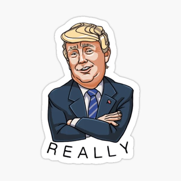 Vista previa del artículo con la obra «Dibujos animados de Donald Trump», diseñado y vendido por Info Bites.