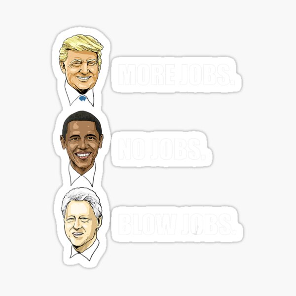 No More Jobs Stickers Redbubble - obama face roblox decal
