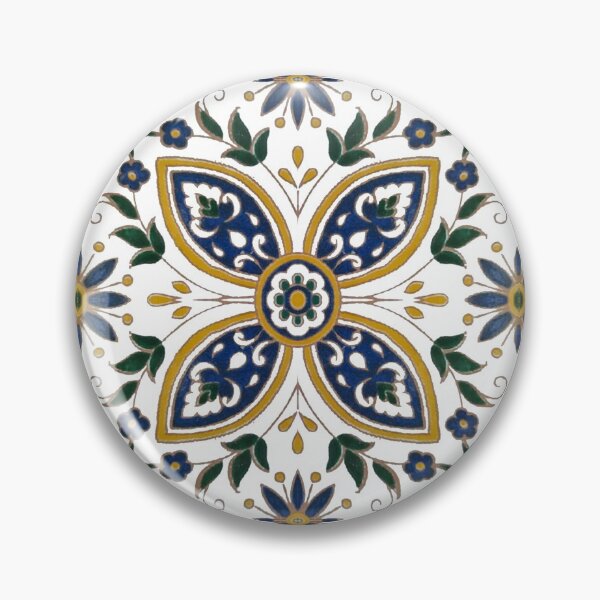 Original Tunisian floral ceramic mosaic tiles Pin