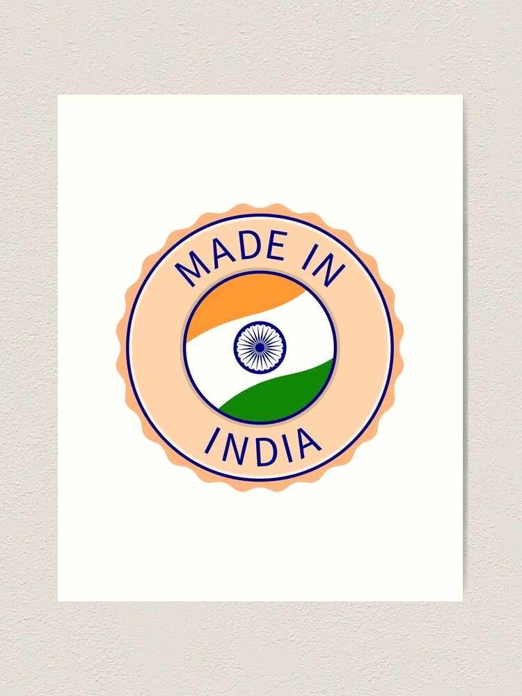 Made In India Vector Logo. Indian Flag Logo Design Royalty Free SVG,  Cliparts, Vectors, and Stock Illustration. Image 199749736.