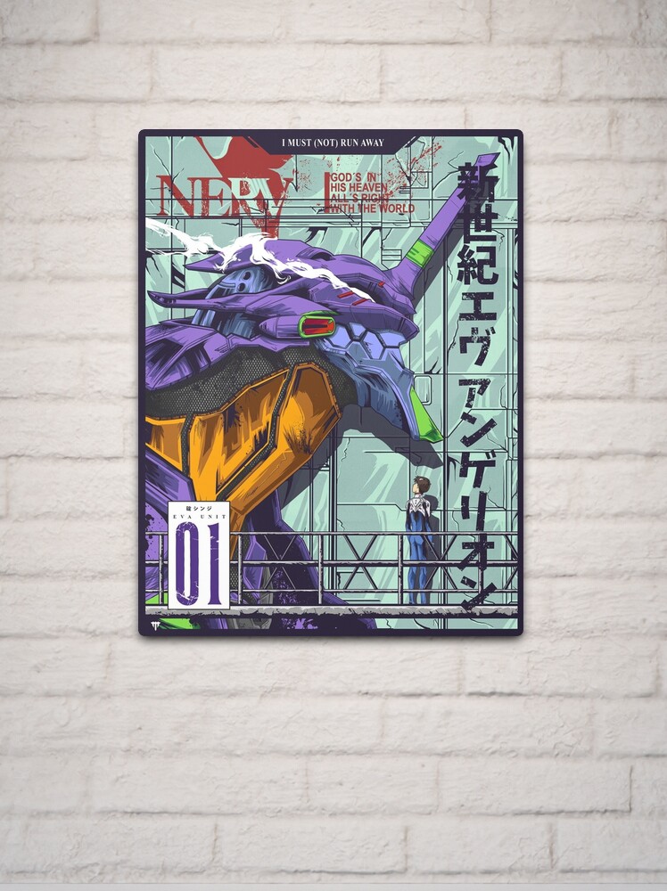 Thumbnail 2 of 4, Metal Print, Neon Genesis Evangelion (Evangelion Unit-01) designed and sold by Myouism.