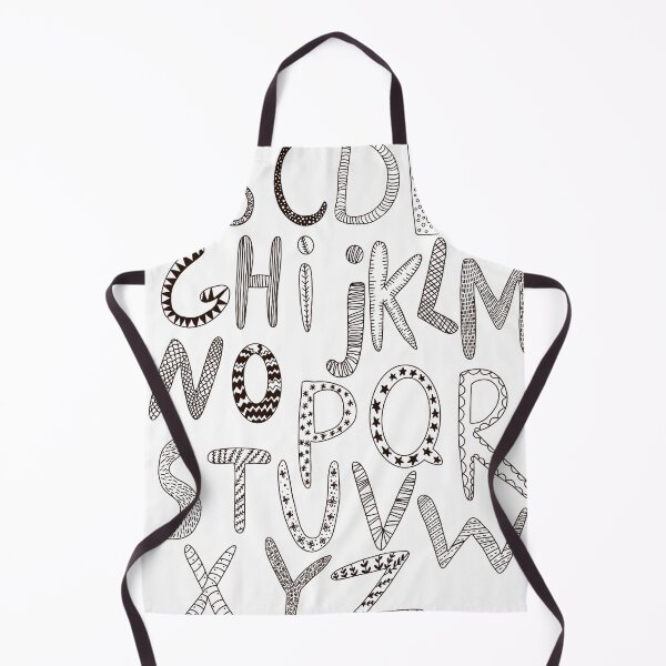 Item preview, English alphabet. Black and white letters. Vivid digital illustration. designed and sold by Yovin11.