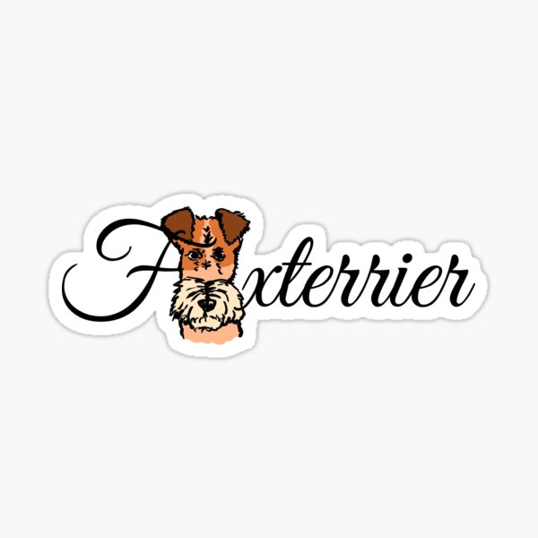 Foxterrier text design Sticker