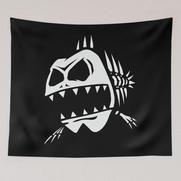 Item preview, Angry Prehistoric Sea Monster - Fossil Fish Skeleton designed and sold by cotros.