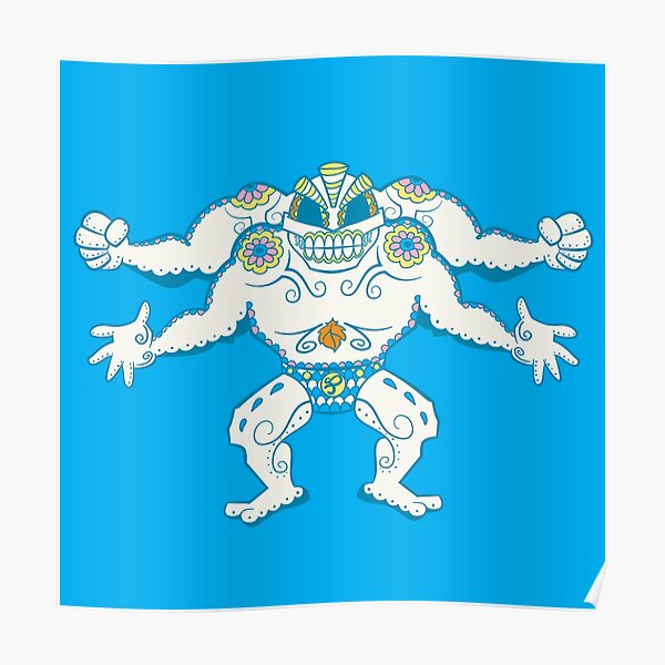 Machamp Pokemuerto | Pokemon & Day of The Dead Mashup Poster