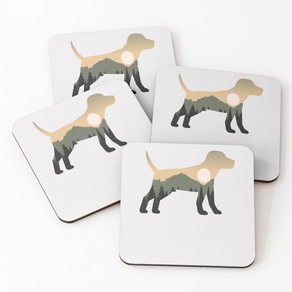 Item preview, beagle dog forest mountain sunset gift designed and sold by alaechamlal.