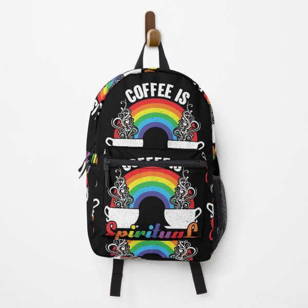 Item preview, Coffee Is Spiritual - Steaming Java Under The Rainbow designed and sold by GravitiTees.