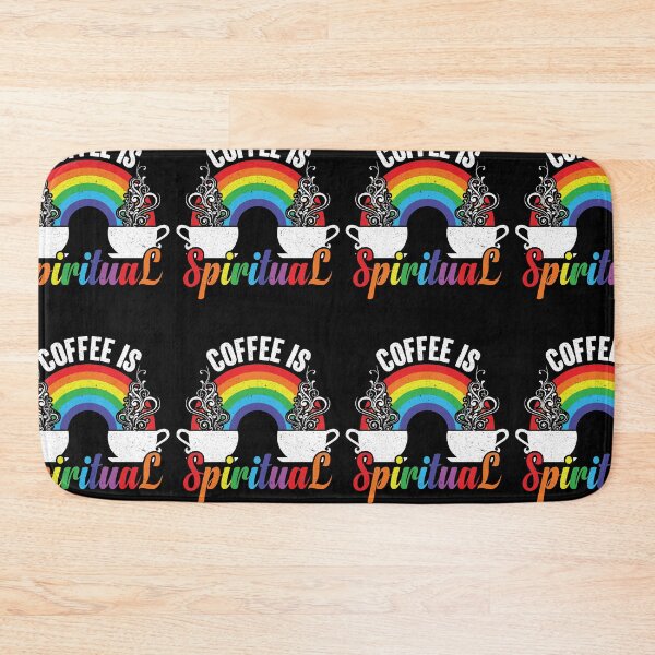 Item preview, Coffee Is Spiritual - Steaming Java Under The Rainbow designed and sold by GravitiTees.