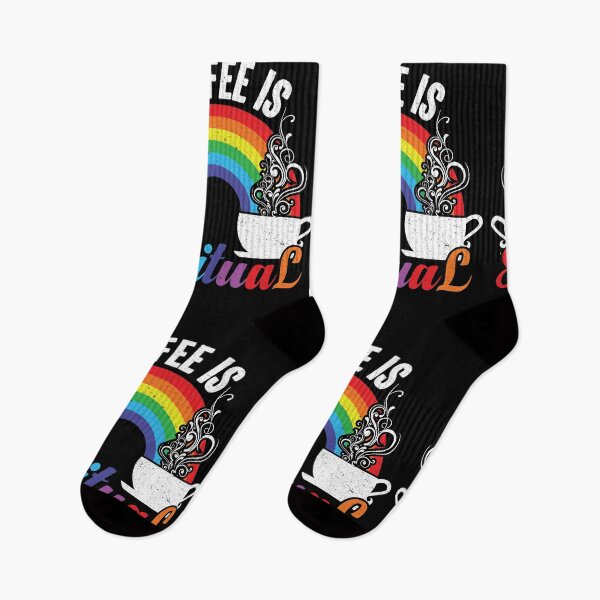 Item preview, Coffee Is Spiritual - Steaming Java Under The Rainbow designed and sold by GravitiTees.