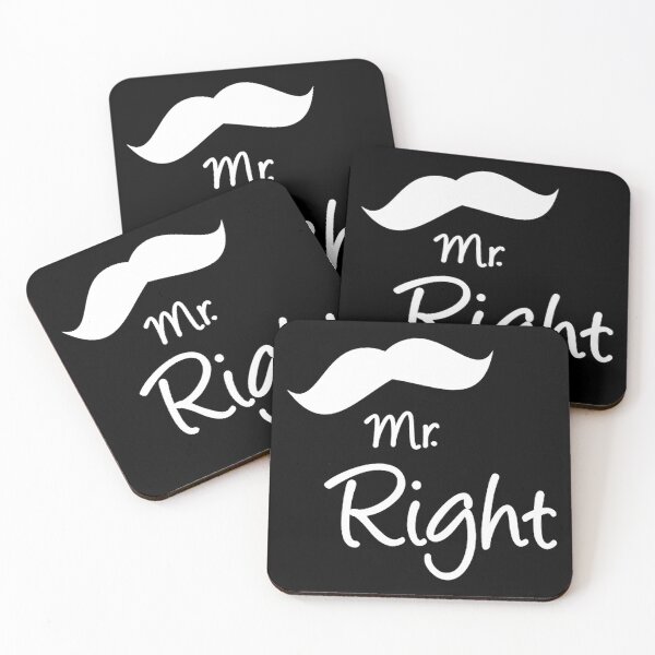 Item preview, Mr. Right Best Funny Couple Gift designed and sold by Dadjokes Co.