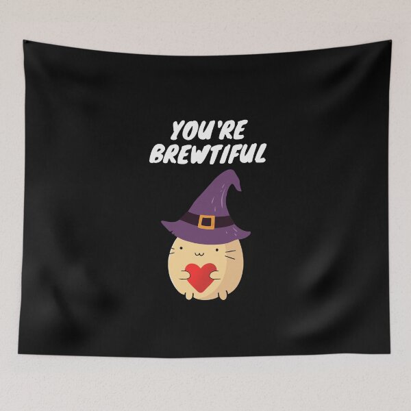 Item preview, You're Brewtiful Witch Cat Shirt designed and sold by SnowballStep.