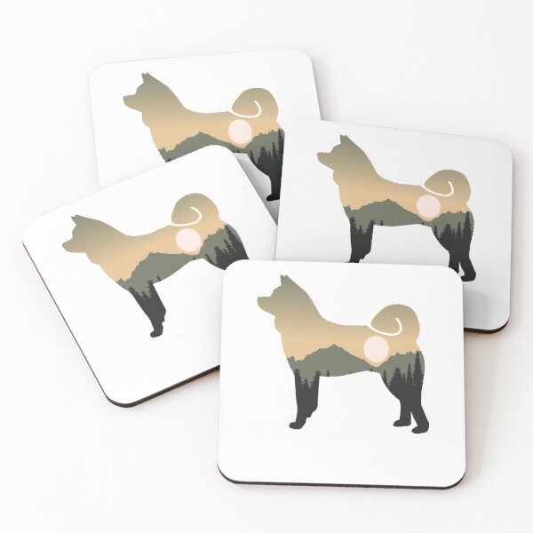 Item preview, akita inu dog forest mountain sunset gift designed and sold by alaechamlal.