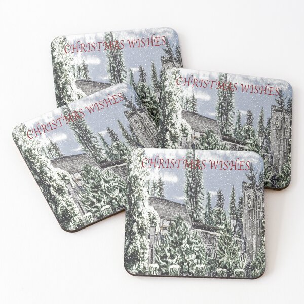 Item preview, The historic Dunkeld Cathedral in winter. Christmas Wishes  designed and sold by IslesArt.