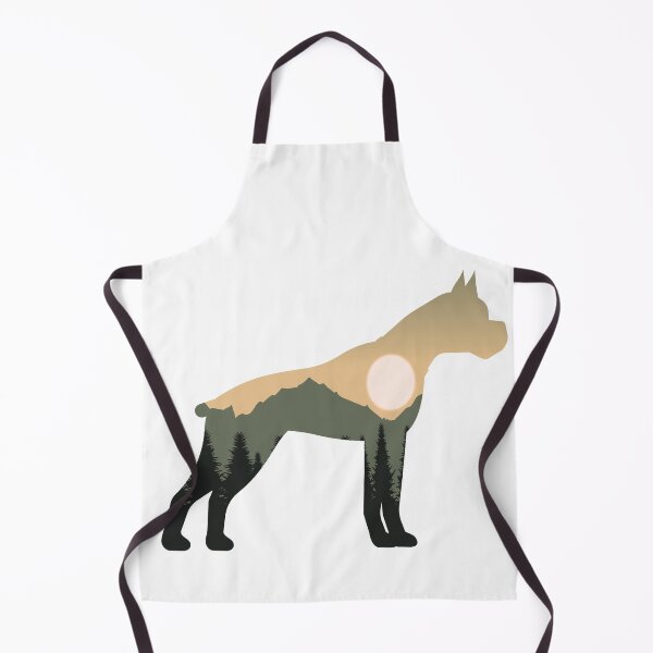 Item preview, boxer dog forest mountain sunset gift designed and sold by alaechamlal.