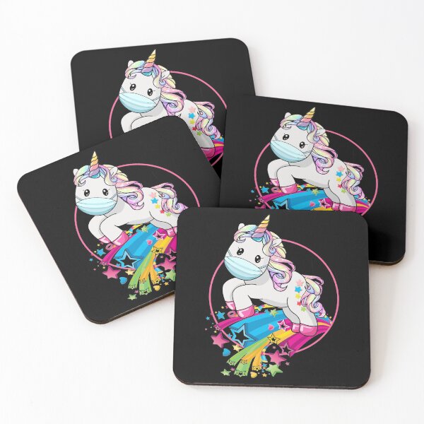 Item preview, Cute Rainbow Unicon Wearing Mask, Funny designed and sold by Poloy.