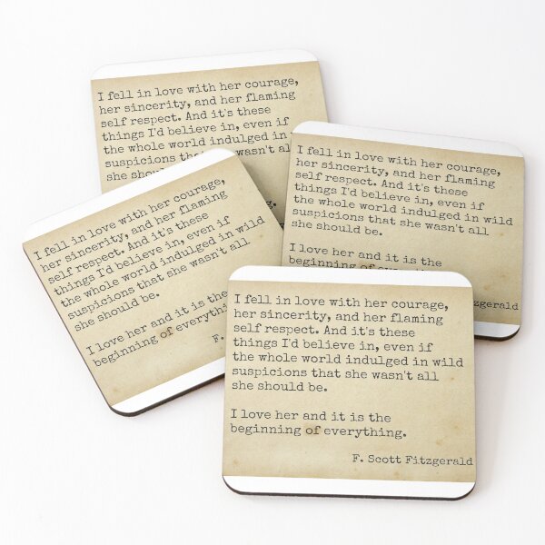 Item preview, I fell in love ― F. Scott Fitzgerald designed and sold by The Little Wood Cottage.
